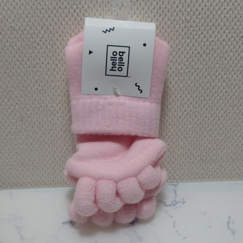Hello Bello Cozy Feet Toe Aligner Socks Pink